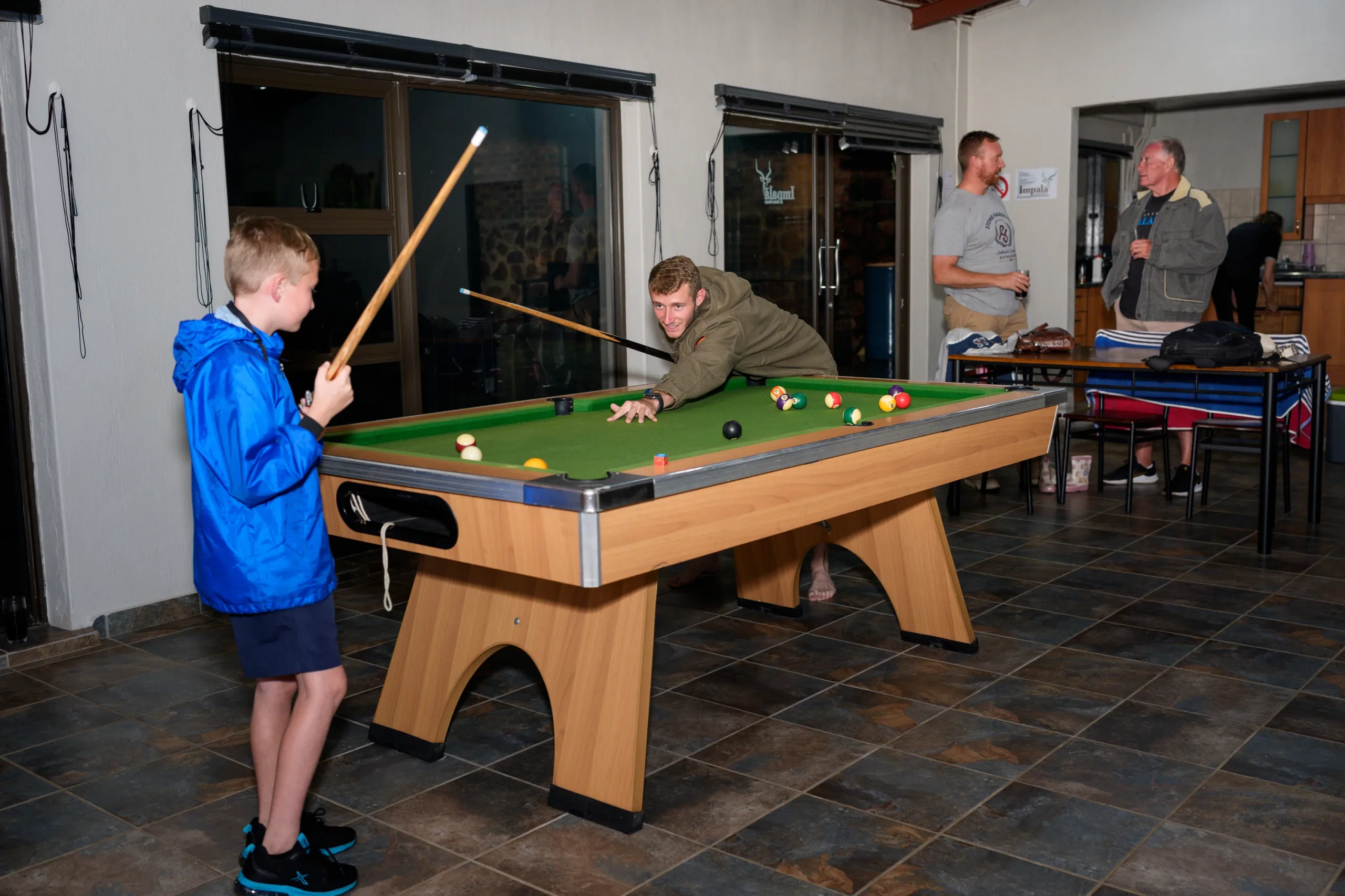Pool table area