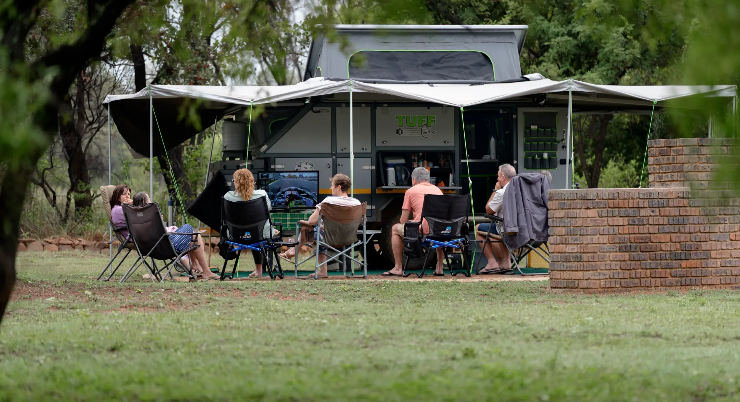 Caravan park braai area