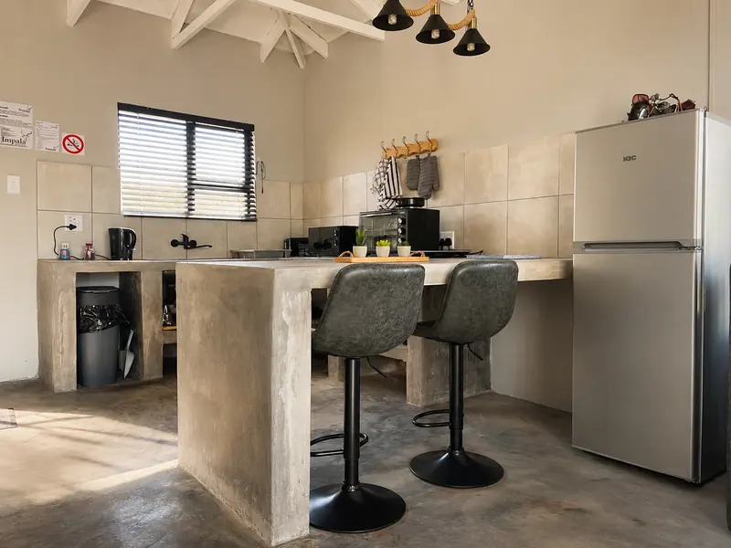 Kitchen island in the Rustic Retreat