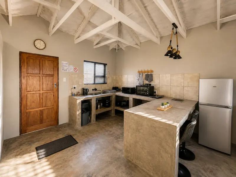 Kitchen and sink area in the Sunset Cabin